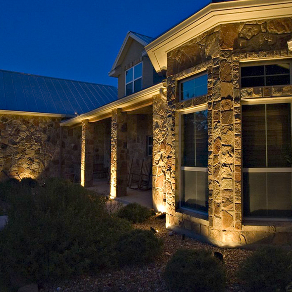 Building illumination with LED floodlights